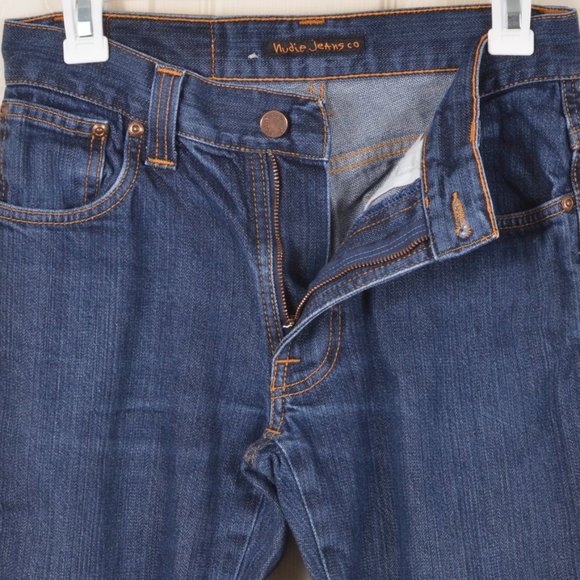 Nudie Jeans 🇮🇹 29 Slim Jim Dry Broken Twill Cotton Jean - Picture 4 of 8